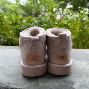 UGG Gray Suede Boots with Sheepskin Lining
